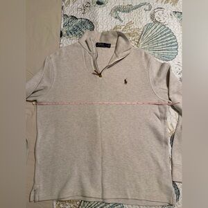 Polo by Ralph Lauren Beige Quarter-Zip Sweater
